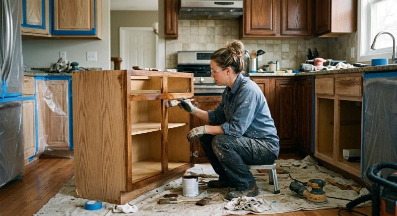 Oak Cabinet Refinishing in Muncie, IN