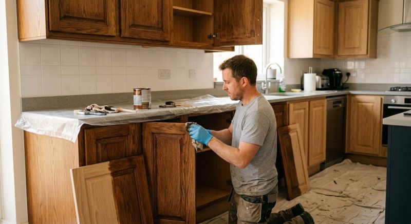 Oak Cabinet Refinishing in Dayton, OH