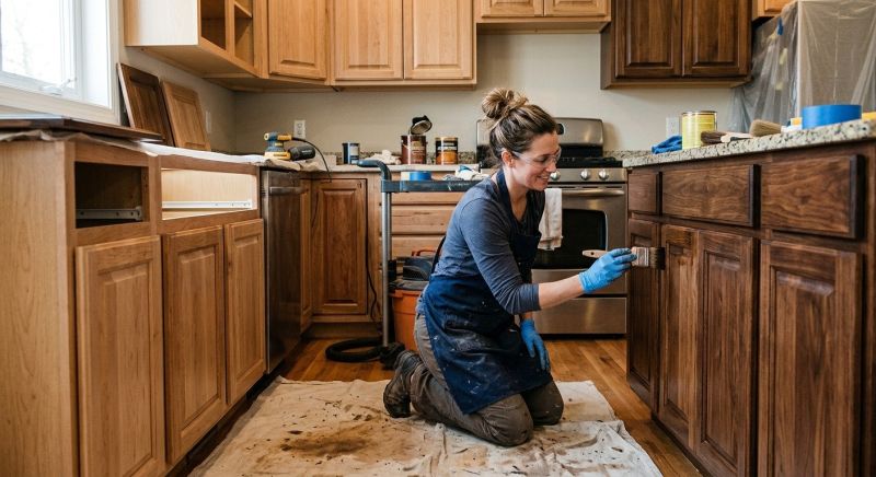 Wood Cabinet Refinishing in Bloomington, IN