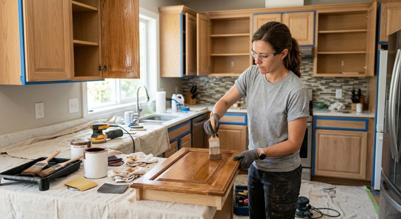 Wood Cabinet Staining in Indianapolis, IN